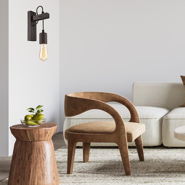 Aplică de perete neagră Leon – LAMKUR-image-1