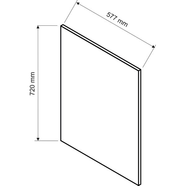 Placă de acoperire laterală pentru bucătărie (lățime 58 cm) Rowan – STOLKAR-image-1