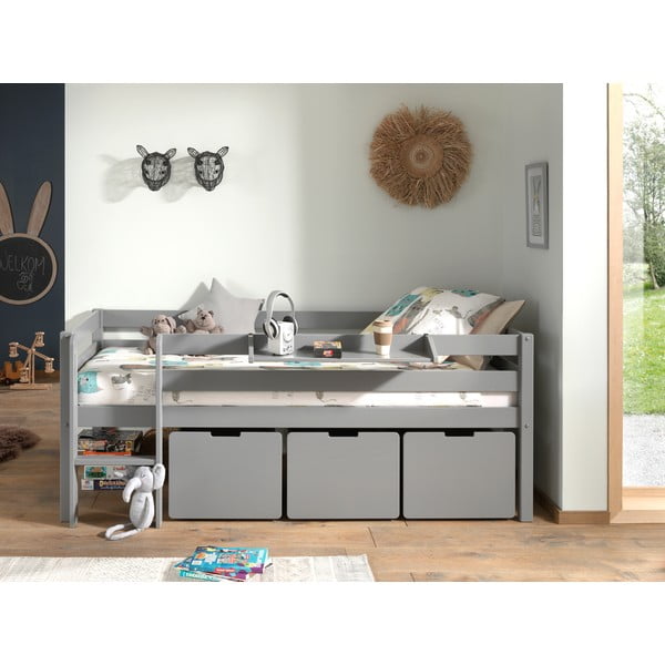 Sertare pentru sub pat de copii  gri 3 buc. Pino – Vipack-image-3