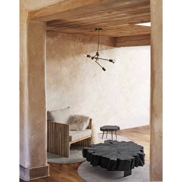 Măsuță de cafea neagră cu blat din lemn de acacia 35x46 cm Zakia – Bizzotto-image-1
