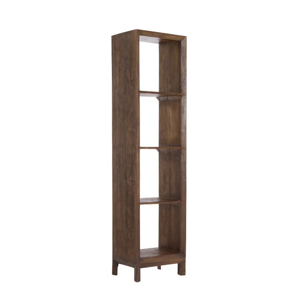 Bibliotecă în culoare naturală din lemn masiv de mango 48x190 cm Sondrio – Light & Living-image-2