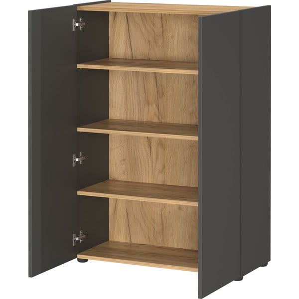 Set pentru hol gri antracit cu aspect de lemn de stejar 104x200x33 cm Alviano – Germania-image-2