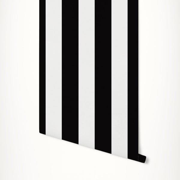 Tapet LineArtistica Daisy, 60 x 300 cm, negru - alb