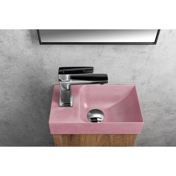 Chiuvetă mică pentru WC roz din beton 31x17 cm Piccolino – Sapho-image-4
