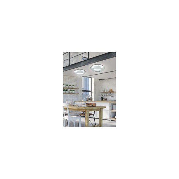 Plafonieră argintie LED cu abajur din metal 40x40 cm Merle – Candellux Lighting-image-1