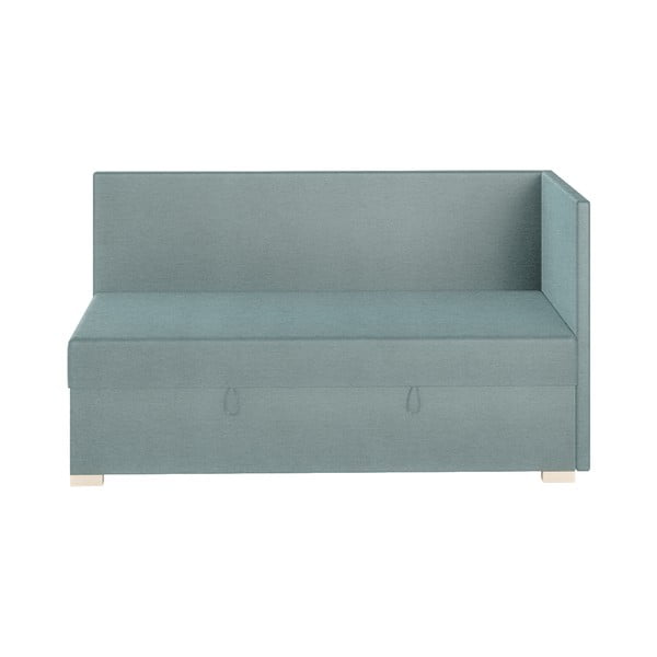 Pat pentru copii  albastru pe colț cu spațiu de depozitare cu saltea 90x200 cm Flexi – Ghado