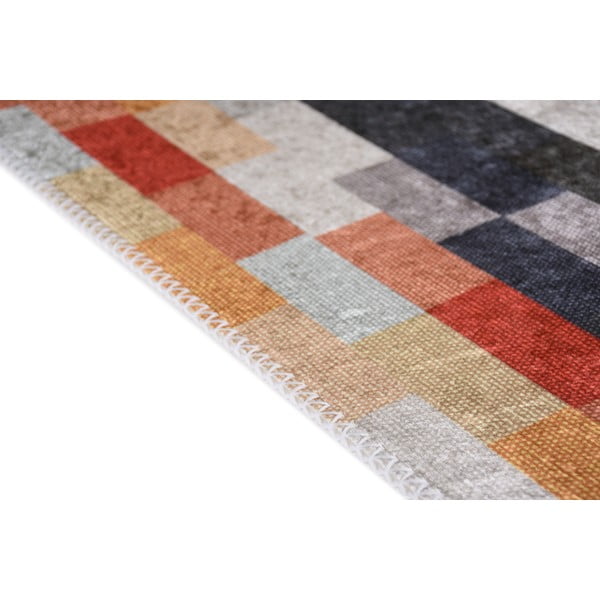 Covor tip traversă portocaliu-gri lavabil 80x200 cm Blocks of Fun – Vitaus-image-2