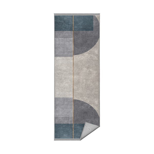 Covor albastru-gri de tip traversă 80x200 cm – Mila Home