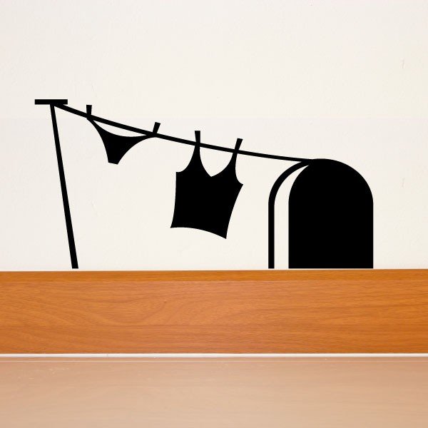 Autocolant Ambiance Mouse Hole And Laundry