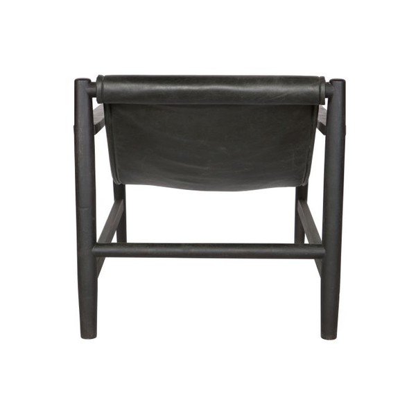 Fotoliu din piele BePureHome Sling, negru-image-1