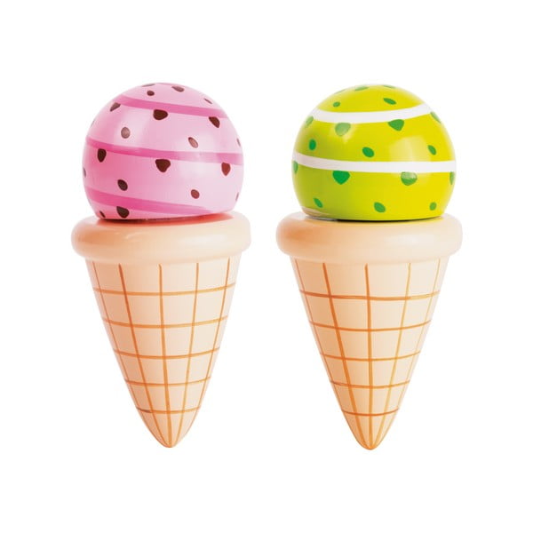 Set 2 înghețate din lemn pentru copii Legler Cream Cone