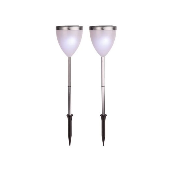 Set 2 lampadare cu LED pentru grădină Star Trading Garden, înălțime 34 cm-image-1