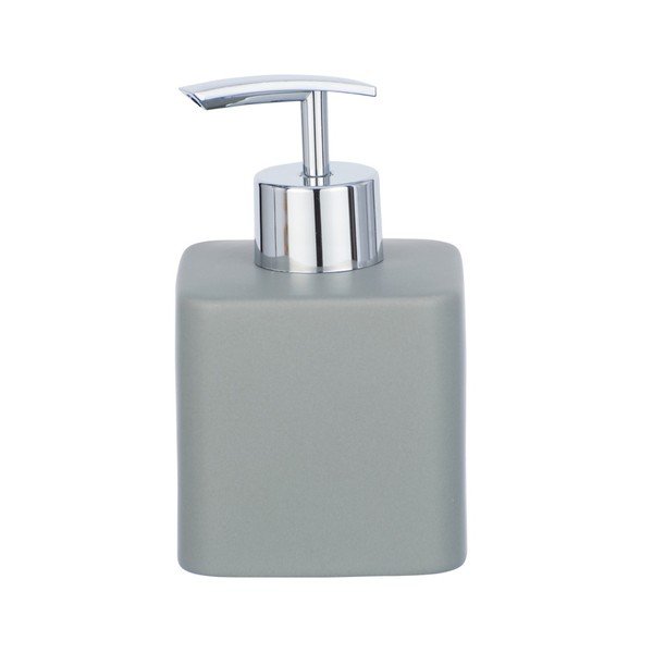 Dozator din ceramică pentru săpun lichid Wenko Hexa, gri-image-1