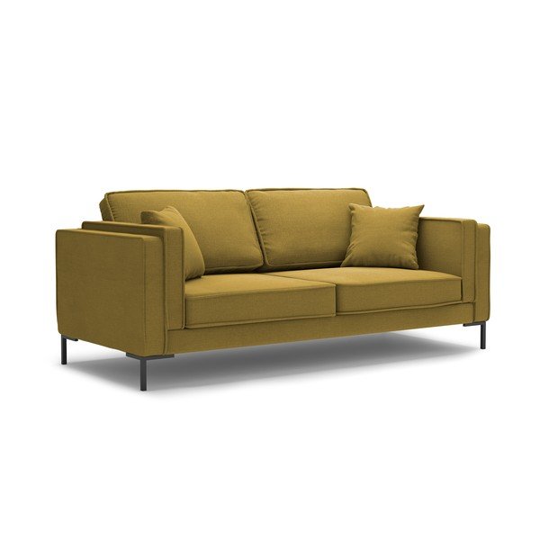 Canapea Milo Casa Attilio, 160 cm, galben-image-1