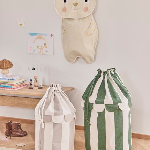 Organizator suspendat crem din material textil 40x1x82 cm Darling Rabbit – OYOY Mini-image-2