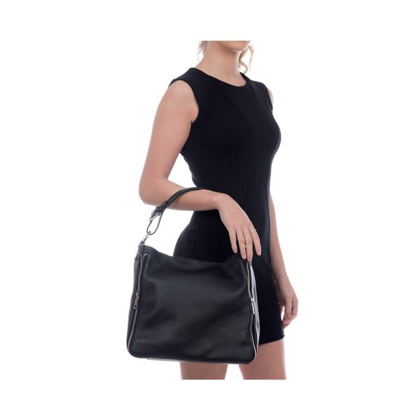 Geantă din piele Roberta M Munico, negru-image-2