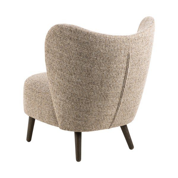 Fotoliu bej cu tapițerie din țesătură bouclé Elmont – Actona-image-2