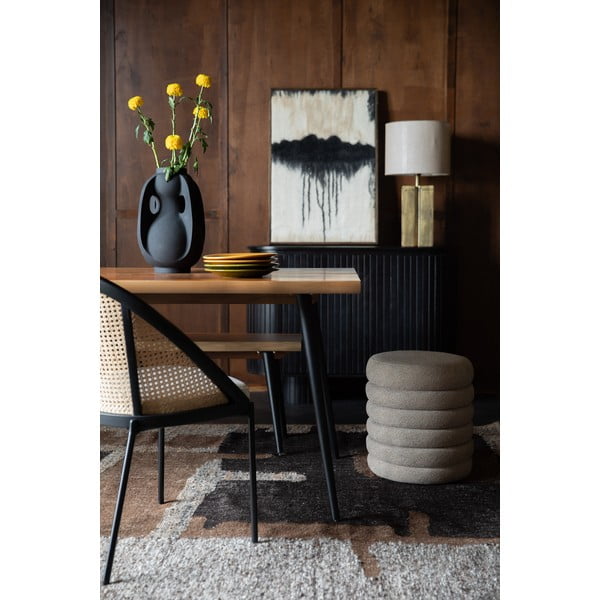 Taburet maro cu tapițerie din țesătură bouclé Fern – Dutchbone-image-1