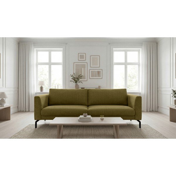 Canapea galben-muștar 216 cm Gomero – Scandic-image-1