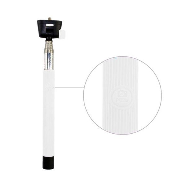 Selfie stick/bară bluetooth pentru telefon InnovaGoods, alb