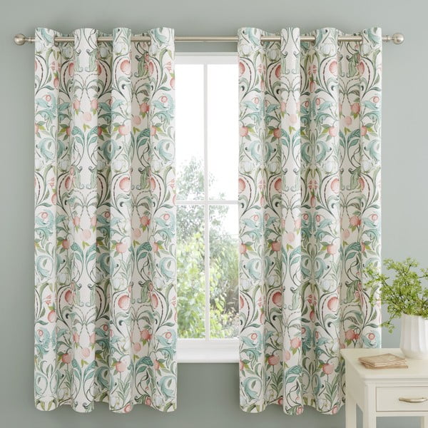 Draperii verzi-roz 2 buc. 168x183 cm Clarence Floral – Catherine Lansfield-image-1