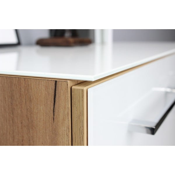 Dulap alb cu aspect de lemn de stejar 80x120 cm Monteria – Germania-image-3