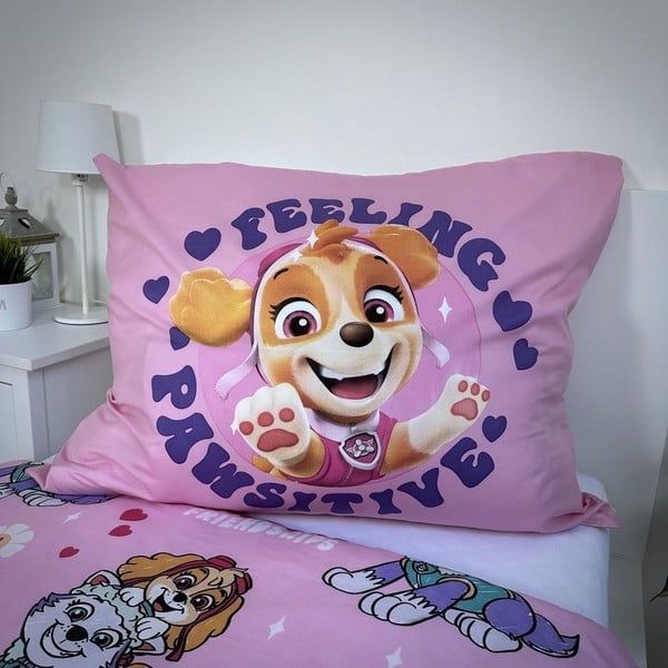 Lenjerie de pat pentru copii din microfibră pentru pat de o persoană 140x200 cm Paw Patrol – Jerry Fabrics-image-3