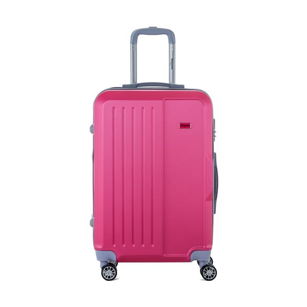 Valiză călătorii pe roți cu încuietoare metalică SINEQUANONE Chandler, 71 l, roz