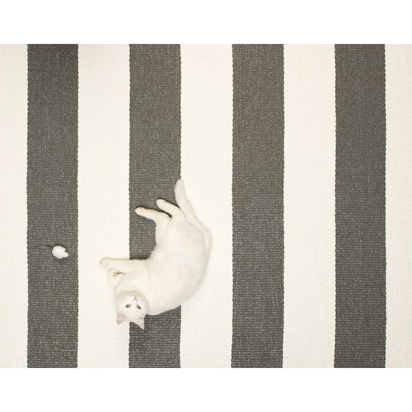 Covor tip traversă pentru interior și exterior gri antracit/crem 70x150 cm Bob Charcoal Linen – Pappelina-image-2