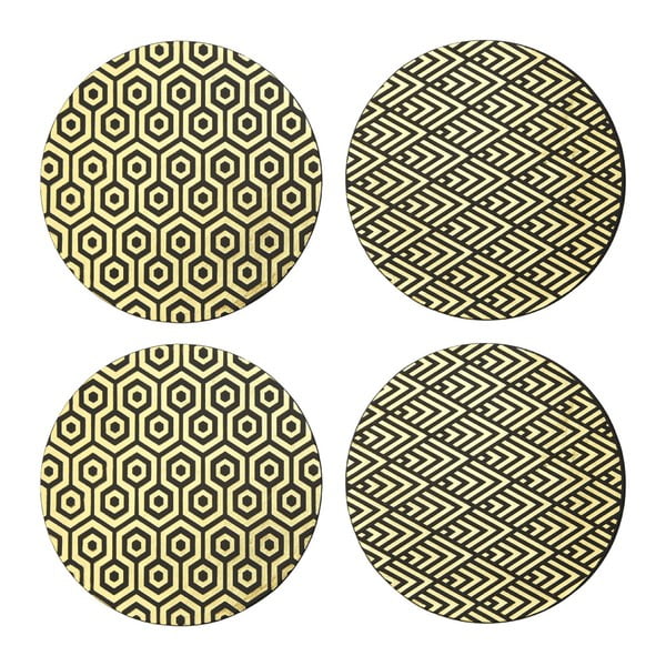 Suporturi pentru farfurii  din piele artificială și  carton  4 buc. ø 25 cm Geome – Premier Housewares-image-2