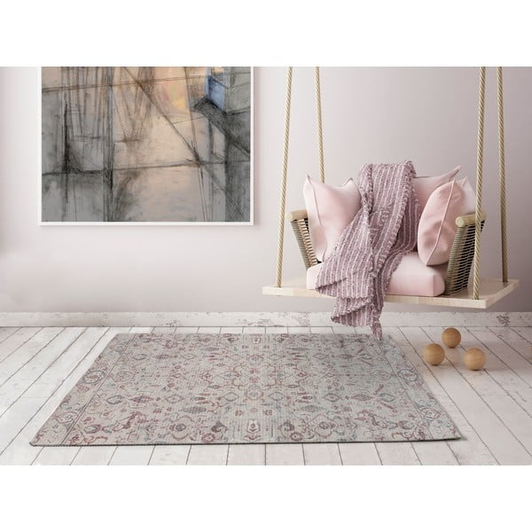 Covor roșu/crem 120x170 cm Mandala – Universal-image-1