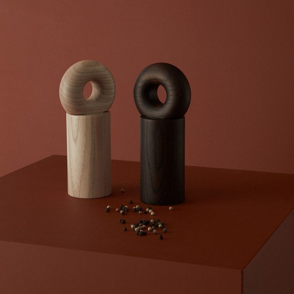 Recipient pentru sare și piper în culoare naturală din lemn Hoop – OYOY Living Design-image-1