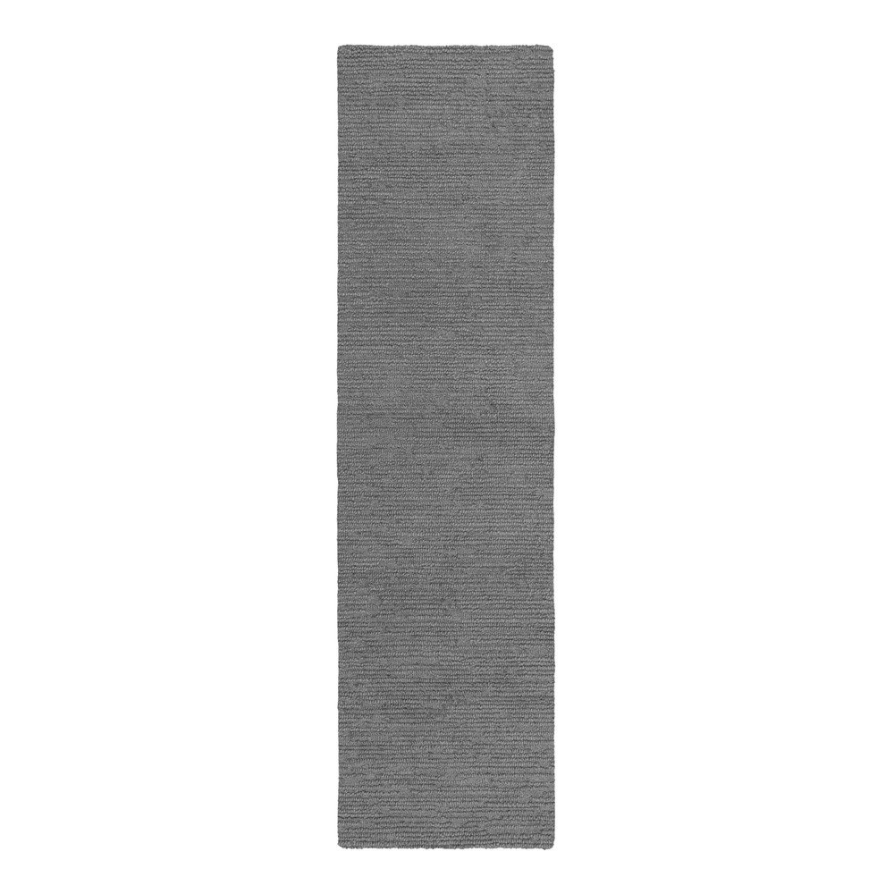 Covor tip traversă gri țesut manual din lână 80x230 cm Harris Boucle – Flair Rugs