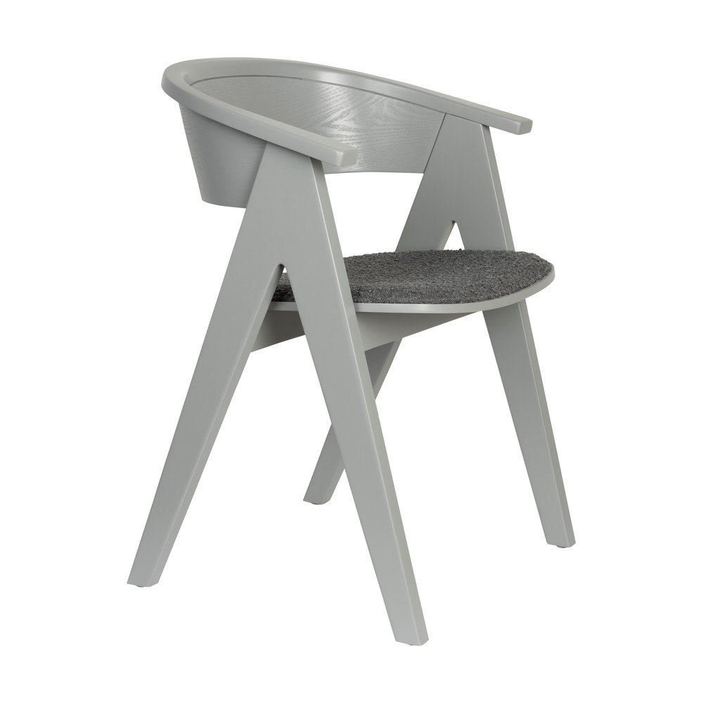 Scaun de living gri cu cotiere tapițat NDSM – Zuiver