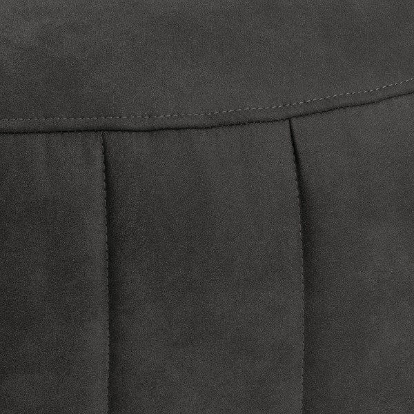 Puf cu husă din piele sintetică Actona Doria, ⌀ 60 cm, gri antracit-image-3