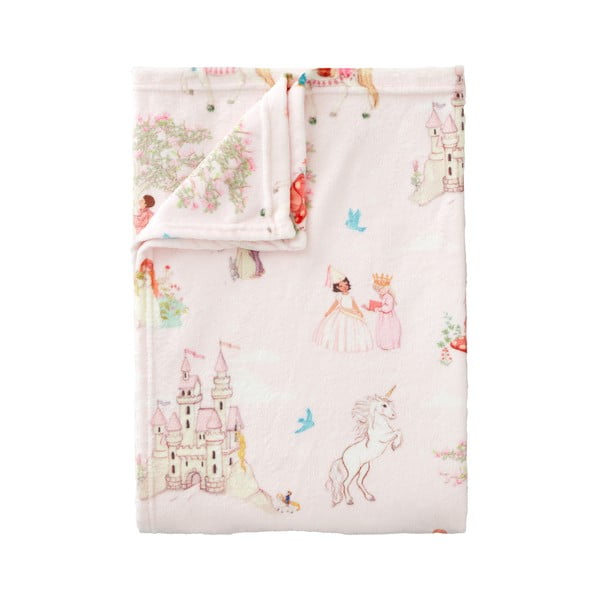 Pătură pentru copii roz din micropluș/cocolino 150x200 cm Fairytale – Belle & Boo