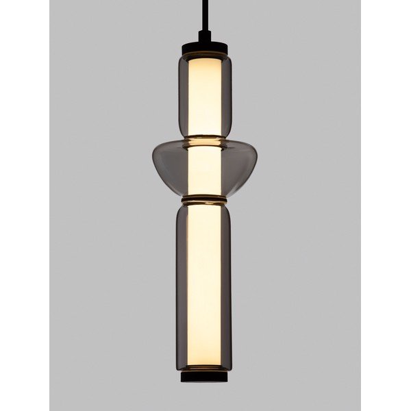 Lustră gri LED cu intensitate reglabilă din sticlă ø 12 cm Ulon – Nova Luce-image-1
