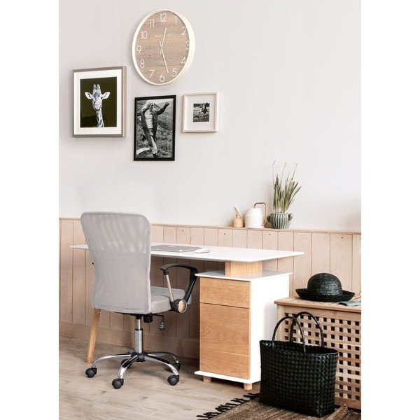 Scaun de birou gri deschis tapițat Brisbane – Yes Everyday-image-1