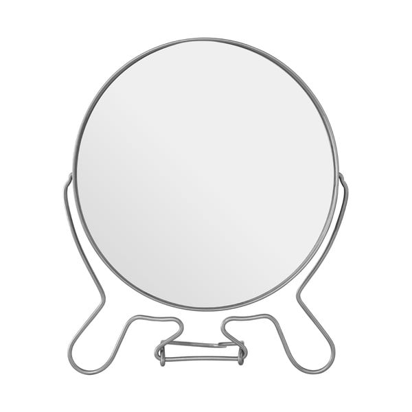 Oglindă cosmetică dublă Premier Housewares, 18 x 10 cm, argintiu