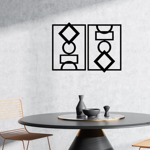 Decorațiuni de perete 2 buc. din metal 42x57 cm – Wallity-image-2