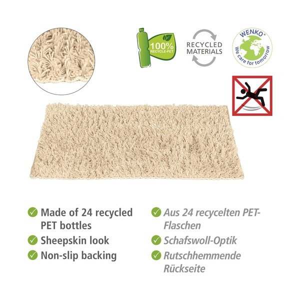 Covoraș de baie bej din material textil 60x90 cm Lanas – Wenko-image-3