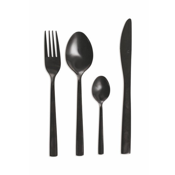 Set 24 tacâmuri din inox Villa d´Este Modern, negru-image-1