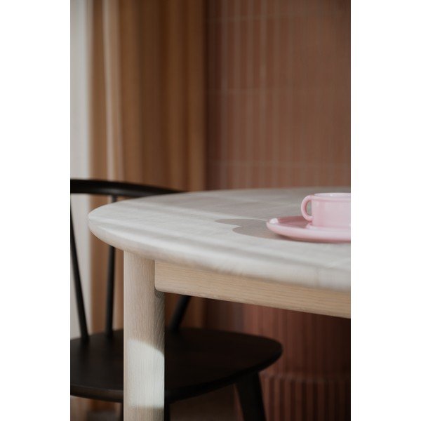 Masă de dining rotundă extensibilă din lemn de stejar ø 120 cm Derrymore – Rowico-image-4