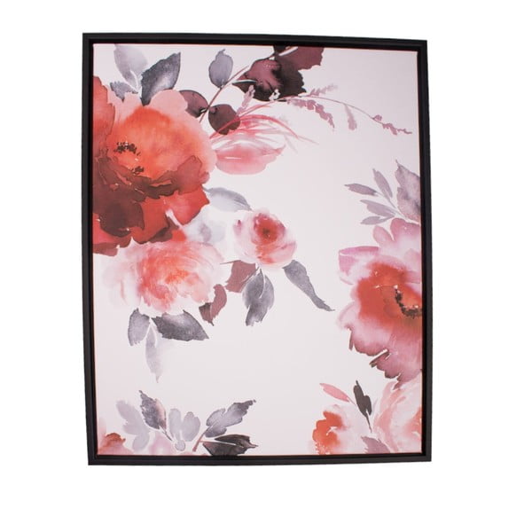 Tablou de perete cu ramă Dakls Pinky Roses, 40 x 50 cm