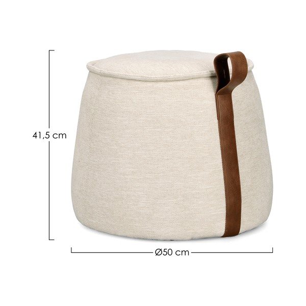 Puf în culoare naturală Anila – Bizzotto-image-2