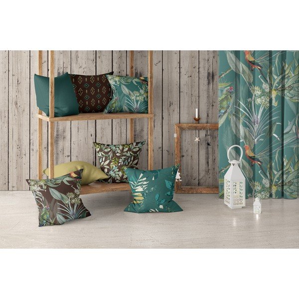 Draperie Mike & Co. NEW YORK Jungle Birds, 140 x 270 cm, verde-image-2
