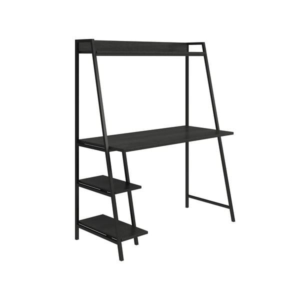 Birou de perete cu blat cu aspect de lemn de stejar 51x111 cm Bushwick – Novogratz-image-1