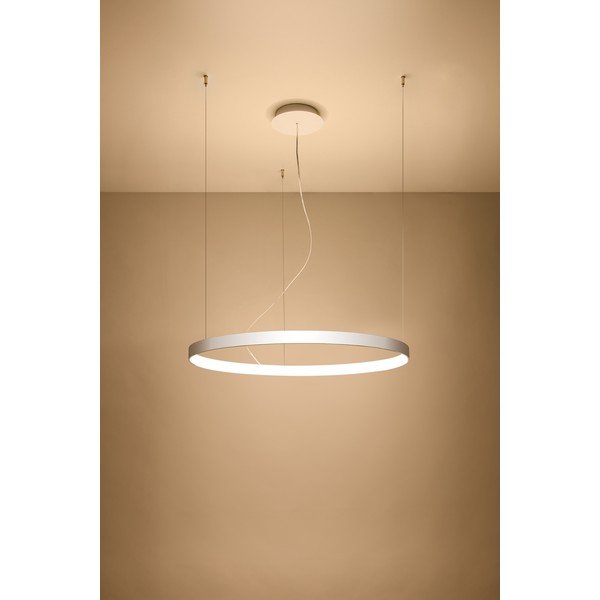 Lustră Sollux Ganica, ø 80 cm, alb-image-2