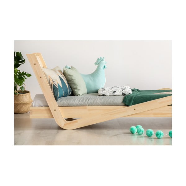 Pat din lemn de pin pentru copii Adeko Zigzag, 80 x 200 cm-image-4