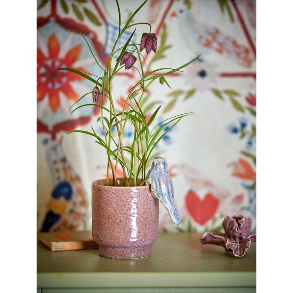 Ghiveci decorativ din gresie pictată manual ø 11 cm Larky – Bloomingville-image-1